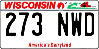 WI license plate 273NWD
