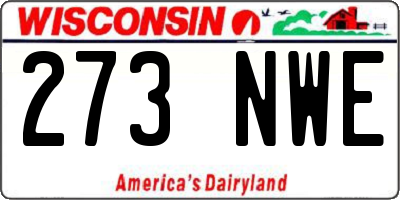 WI license plate 273NWE