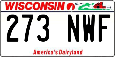 WI license plate 273NWF