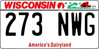WI license plate 273NWG