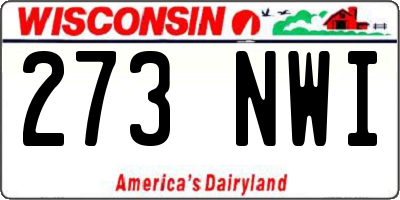WI license plate 273NWI