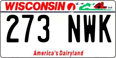 WI license plate 273NWK