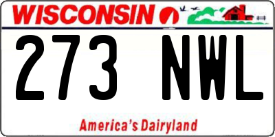WI license plate 273NWL