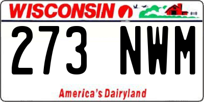 WI license plate 273NWM