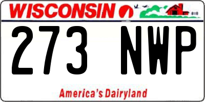 WI license plate 273NWP