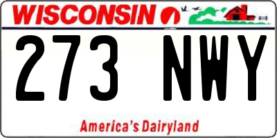 WI license plate 273NWY