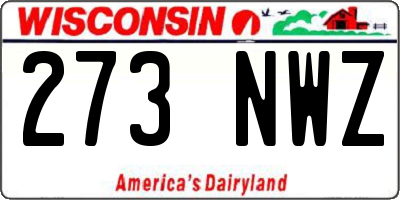 WI license plate 273NWZ