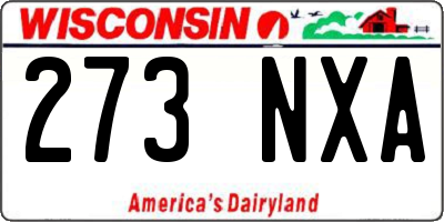 WI license plate 273NXA