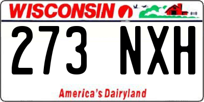 WI license plate 273NXH