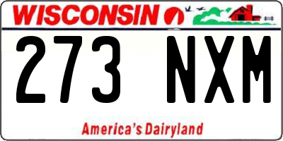 WI license plate 273NXM