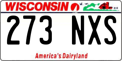 WI license plate 273NXS