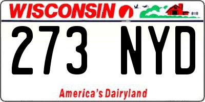 WI license plate 273NYD