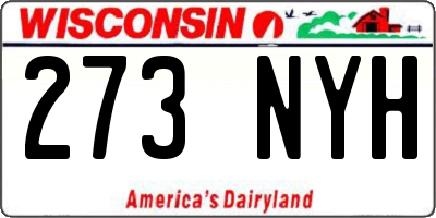 WI license plate 273NYH