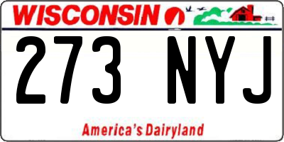 WI license plate 273NYJ