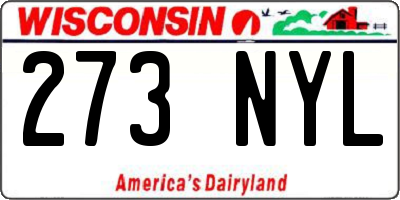 WI license plate 273NYL