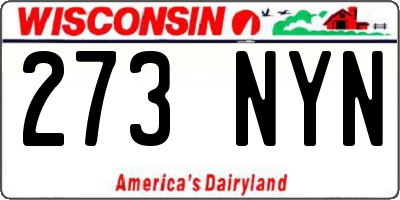 WI license plate 273NYN