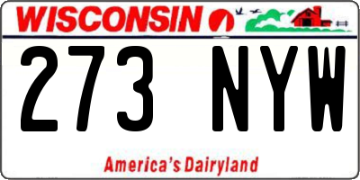 WI license plate 273NYW