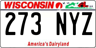 WI license plate 273NYZ