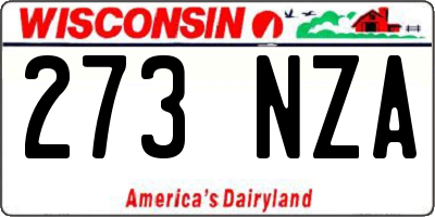 WI license plate 273NZA