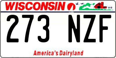 WI license plate 273NZF