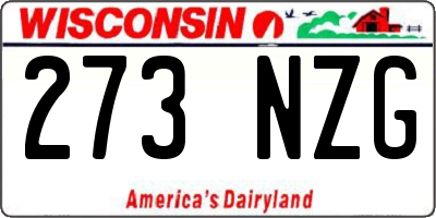 WI license plate 273NZG