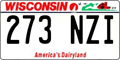 WI license plate 273NZI