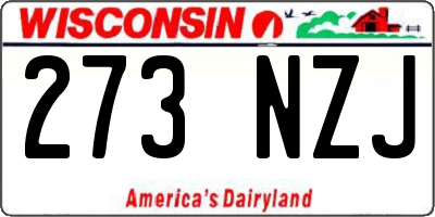 WI license plate 273NZJ