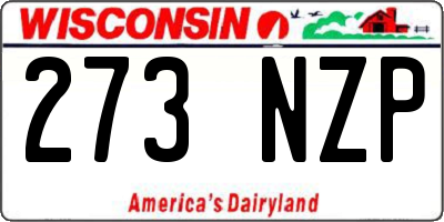 WI license plate 273NZP