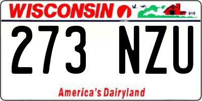 WI license plate 273NZU