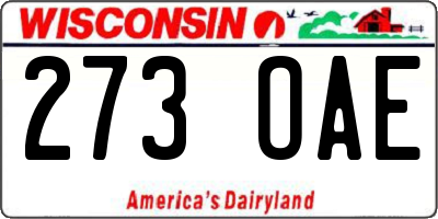 WI license plate 273OAE