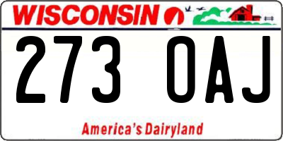 WI license plate 273OAJ