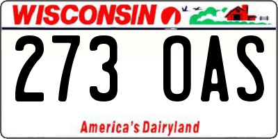 WI license plate 273OAS