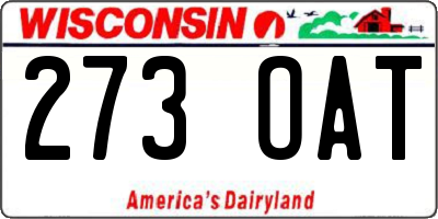 WI license plate 273OAT