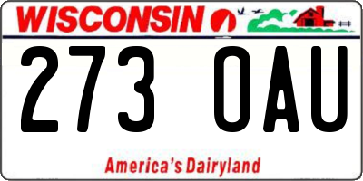 WI license plate 273OAU