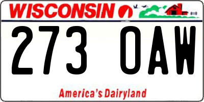 WI license plate 273OAW