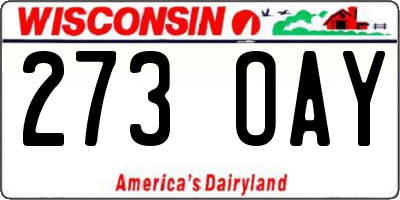 WI license plate 273OAY