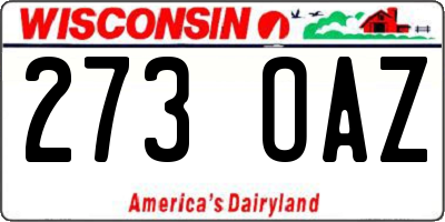 WI license plate 273OAZ