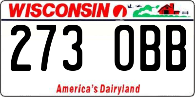 WI license plate 273OBB