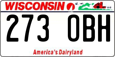 WI license plate 273OBH