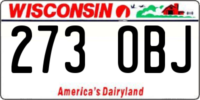 WI license plate 273OBJ