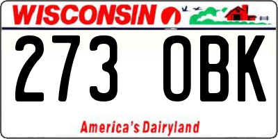 WI license plate 273OBK