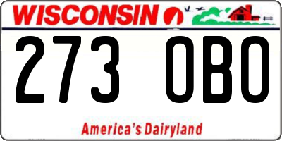 WI license plate 273OBO