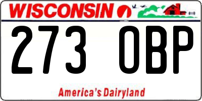 WI license plate 273OBP