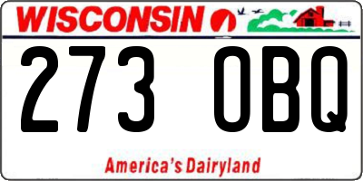 WI license plate 273OBQ