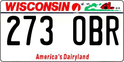 WI license plate 273OBR