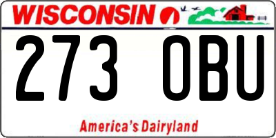 WI license plate 273OBU