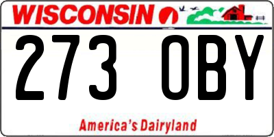 WI license plate 273OBY