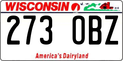 WI license plate 273OBZ