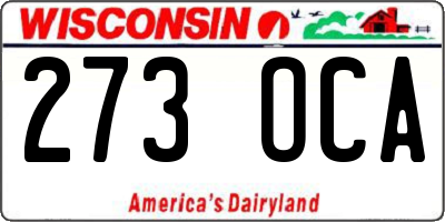 WI license plate 273OCA