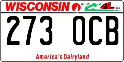 WI license plate 273OCB